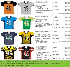 FOOTBALL PRICES